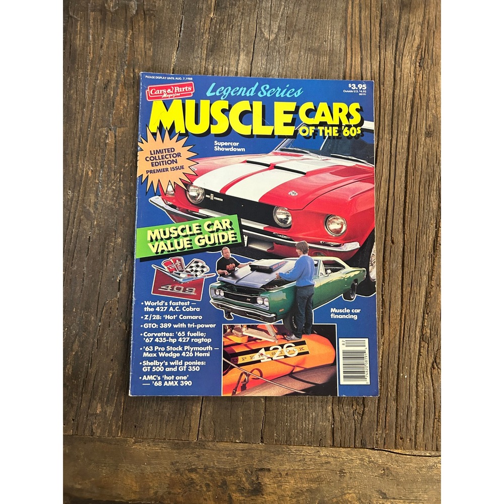 Legend Series Muscle Cars of the '60s Premier Issue Guide Collector Magazine '88